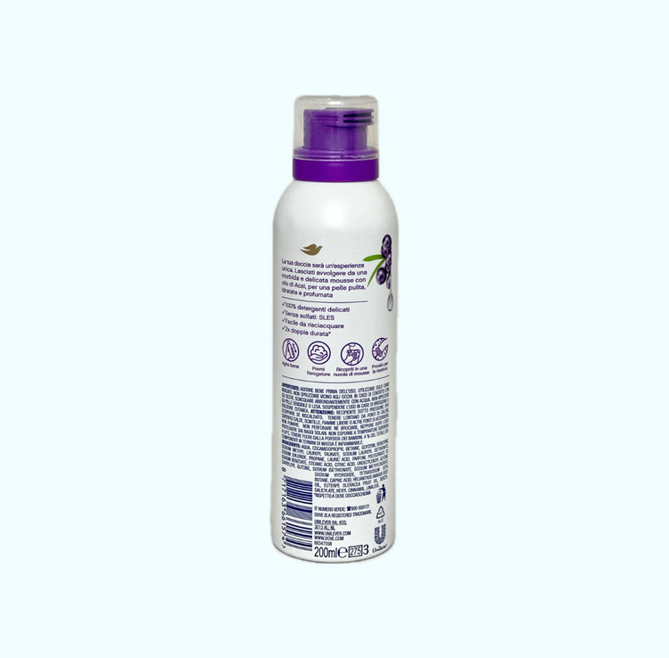 موس حمام و شیو آکای بری داو Dove Shower Mousse حجم 200 میلی لیتر