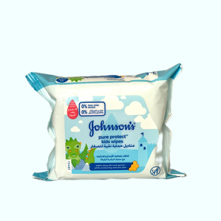 دستمال مرطوب جانسون مدل PURE PROTECT بسته 25 عددی