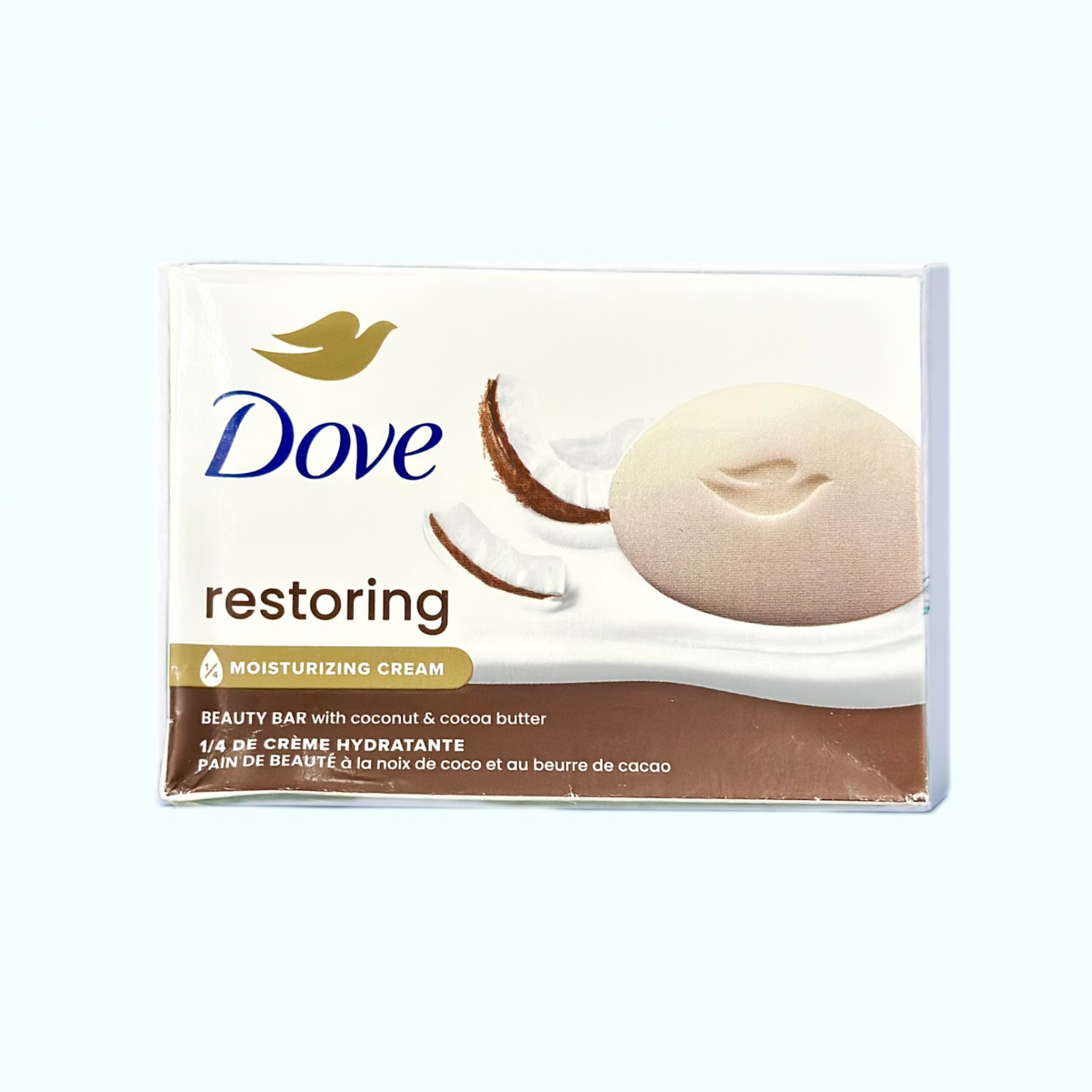 صابون داو‌ رایحه نارگیل و شکر قهوه ای ۱۰۶ گرمی