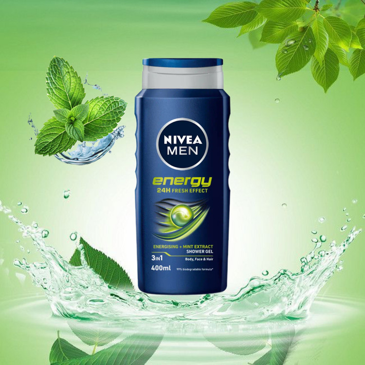 شامپو بدن سه در یک مردانه نیوا Energy 3in1 - ۴۰۰ میل