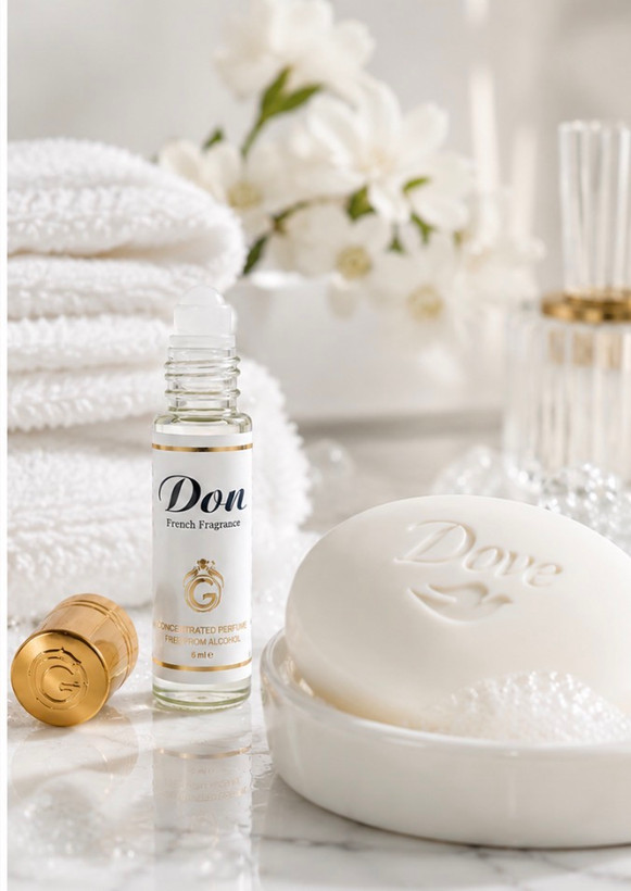 عطر رولی Don White، عطر صابونی زنانه، عطر بوی تمیز، عطر کوچک جیبی زنانه، ادکلن رولی زنانه، عطر خنک ملایم، عطر مناسب استفاده روزانه، perfume roll on clean scent، عطر مشابه داو، عطر سبک و ملایم زنان