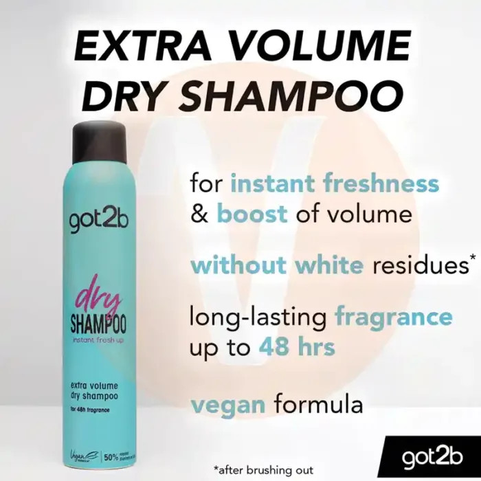 شامپو خشک گات تو بی Extra Volume (آبی) ۲۰۰ میل