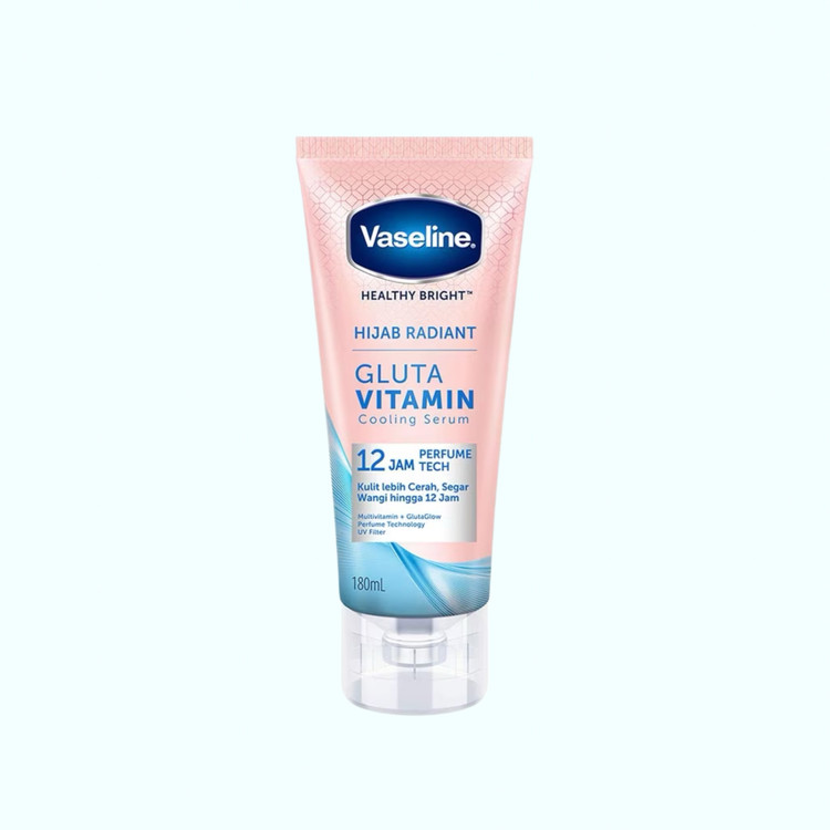سرم بدن خنککننده و روشنکننده وازلین مدل Hijab Bright All Day Radiant Cooling Serum حجم 180 میل