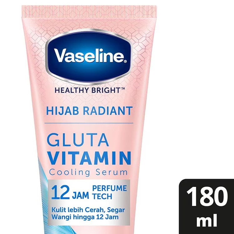 سرم بدن وازلین مدل Healthy Bright Firm + Glow Gluta Vitamin Youthful Serum یک محصول چندکاره برای روشنکنندگی، جوانسازی و بهبود بافت پوست است. این سرم با بهرهگیری از فناوری GlutaGlow و ترکیبات مؤثری مانند نیاسینامید، ویتامین C، ویتامین E، AHA و پرو-رتینول،
