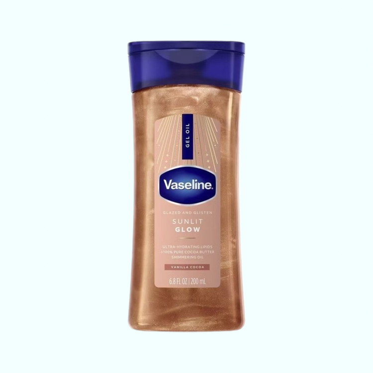 ✨ شیمر بادی اویل وازلین Sunlit Glow حجم 200 میل