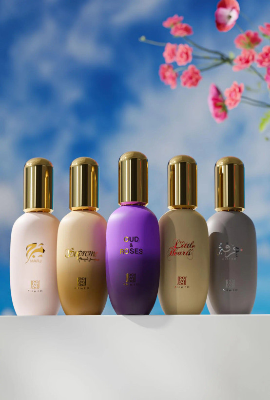 ژل خوشبوکننده بدن Ahmed Al Maghribi Oud & Roses حجم 30 میل