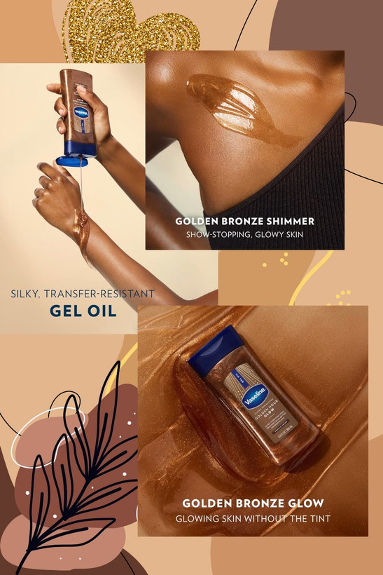 ژل اویل شیمر وازلین Golden Hour Glow