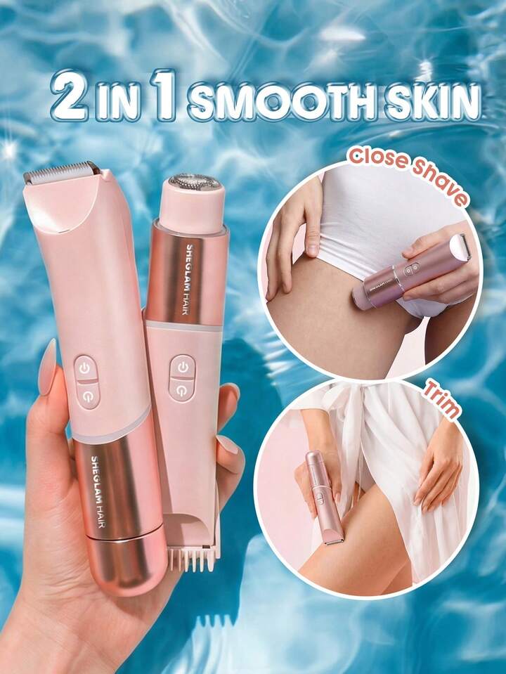 ماشین اصلاح دوکاره شیگلم SHEGLAM Hair Smooth Moves Dual-Head Electric Bikini Trimmer