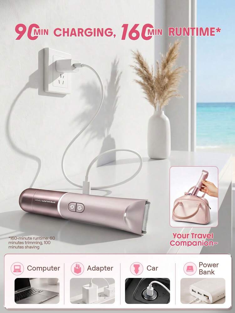 ماشین اصلاح دوکاره شیگلم SHEGLAM Hair Smooth Moves Dual-Head Electric Bikini Trimmer