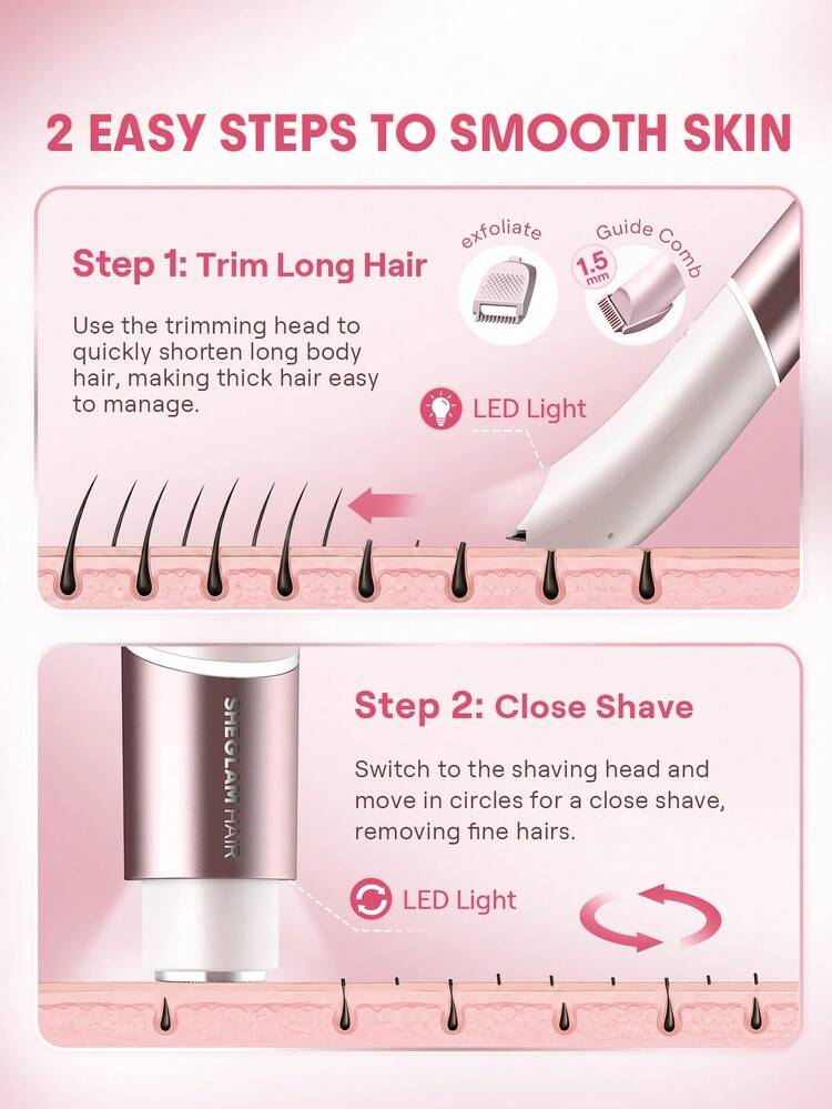 ماشین اصلاح دوکاره شیگلم SHEGLAM Hair Smooth Moves Dual-Head Electric Bikini Trimmer
