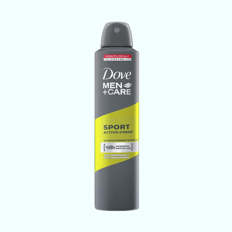 ویژگی های دئودورانت مردانه داو Dove مدل Sport Active Fresh : دارای رایحه خنک و با طراوت ماندگاری 48 ساعته رطوبت رسانی به پوست بدون ایجاد خارش و حساسیت جلوگیری از ایجاد لکه سفید و زرد رنگ روی لباس های تیره و روشن فاقد الکل حاوی مرطوب کننده جهت جلوگیری از ت
