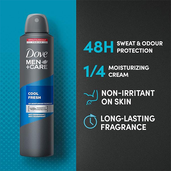اسپری ضد تعریق خنک کننده مردانه داو DOVE مدل کول فرش Cool Fresh حجم 250 میل