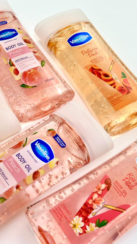 بادی اویل وازلین Peach & Grapefruit (هلو و گریپفروت) حجم ۲۰۰ میل