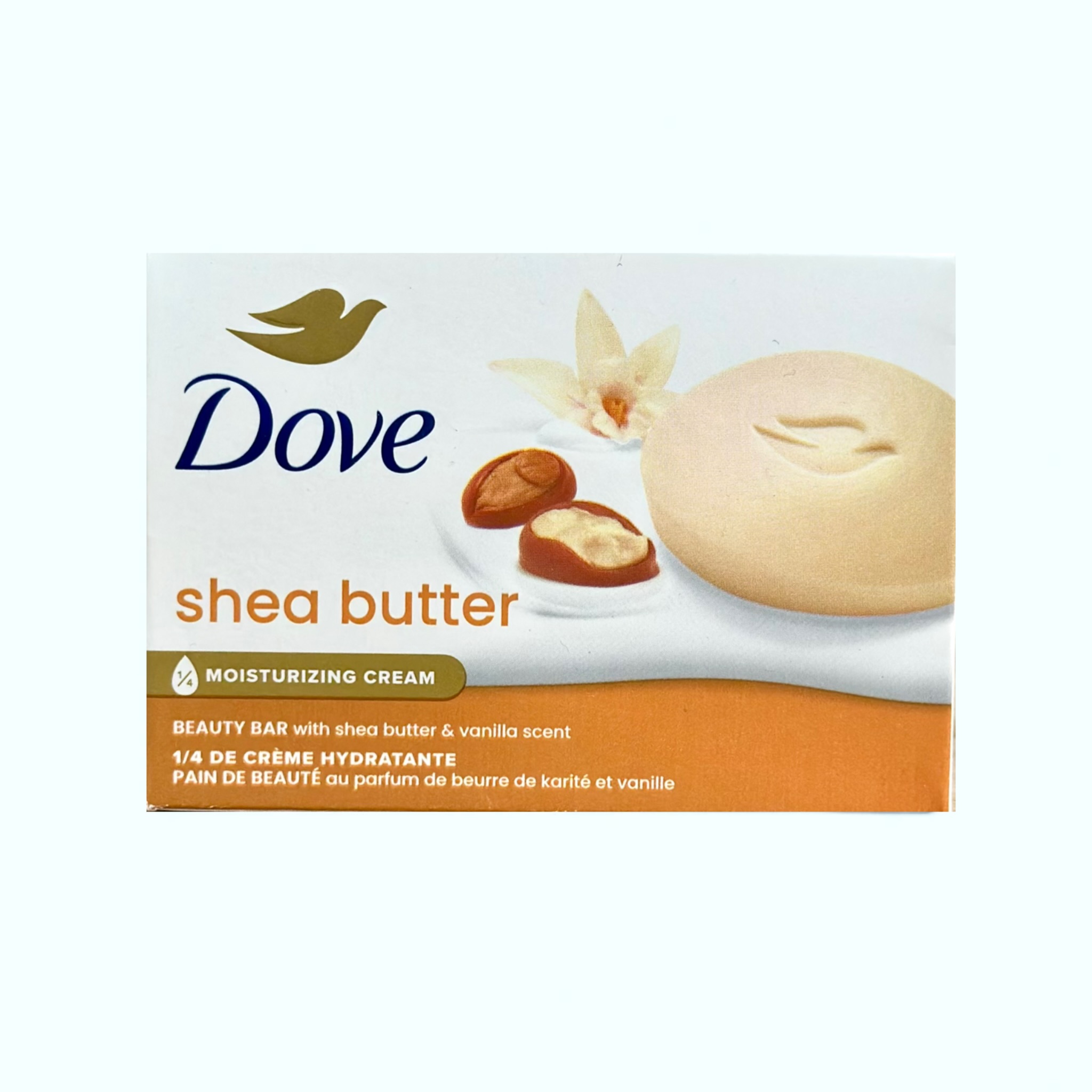 صابون بیوتی بار داو رایحه وانیل و‌شی باتر Shea Butter Beauty Bar حجم ۱۰۶ گرم