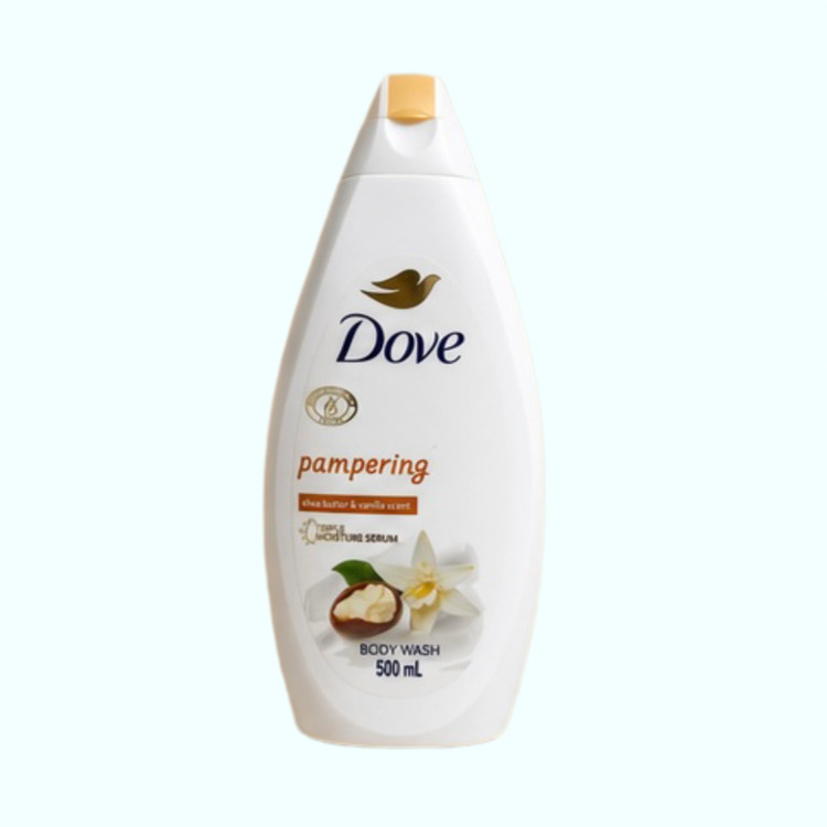 شامپو بدن داو Pampering رایحه شی باتر و وانیل (500ml)