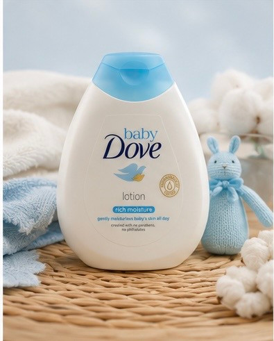 لوسیون بدن بیبی داو Rich Moisture مدل ریچ ۲۰۰ میل
