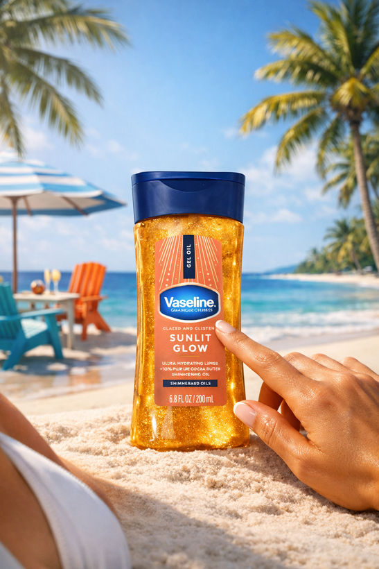 Sunlit Glow (سانلیت گلو) – Vanilla Cocoa ۲۰۰ ml - شیمر طلایی وازلین