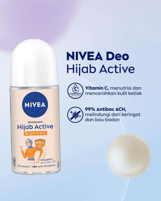 مام رول نیوا مدل Hijab Active Bright & Dry روشنکننده حجم ۵۰ میلیلیتر