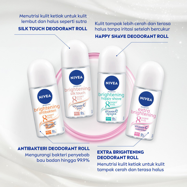 مام رول روشن کننده نیوا مدل Brightening Happy Shave حجم ۵۰ میلیلیتر