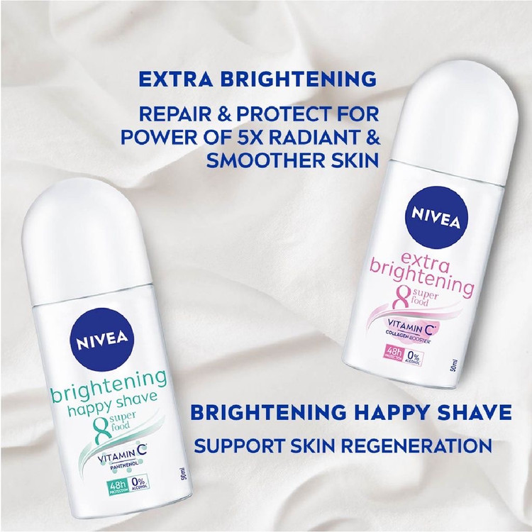 مام رول روشن کننده نیوا مدل Brightening Happy Shave حجم ۵۰ میلیلیتر