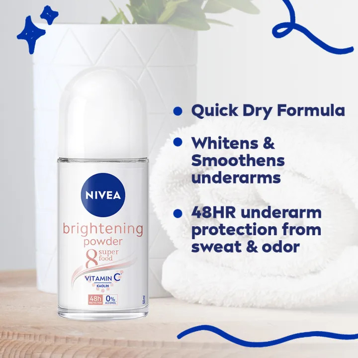 مام رول روشن کننده نیوا مدل Brightening Silk Touch حجم ۵۰ میلیلیتر