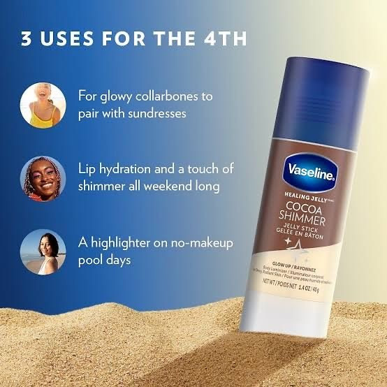 شیمر استیکی وازلین رایحه کاکائو Cocoa Shimmer