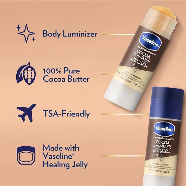 شیمر استیکی وازلین رایحه کاکائو Cocoa Shimmer
