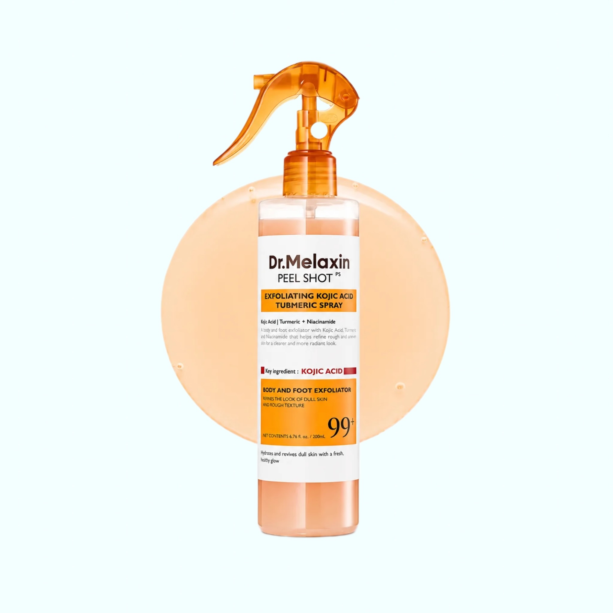 اسپری پیل شات کوجیک اسید دکتر ملاکسین لایه بردار و روشن کننده بدن | Dr.Melaxin Peel Shot Exfoliating Kojic Acid Turmeric Spray