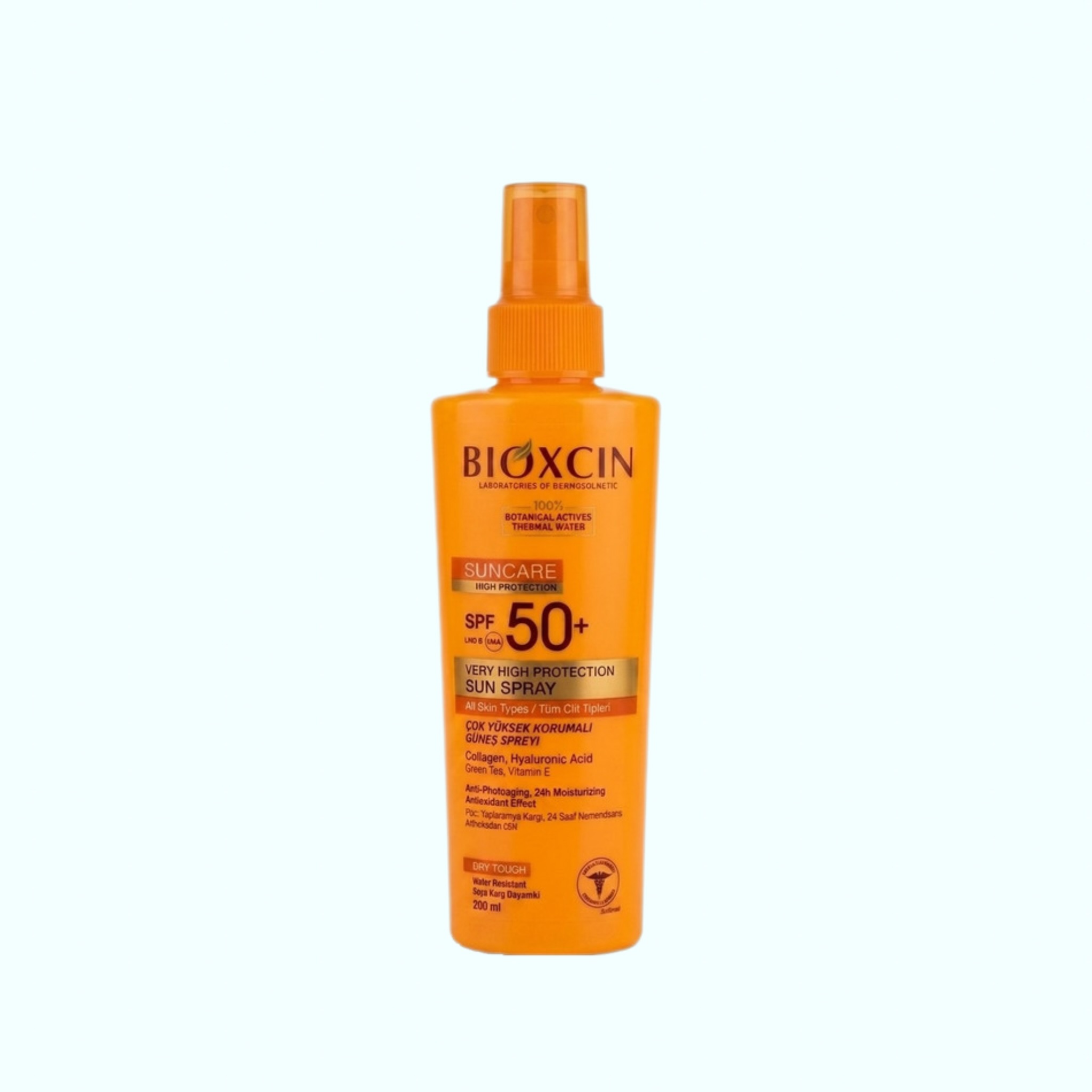 اسپری ضد آفتاب بدن بیوکسین SPF50  حجم ۲۰۰ میل