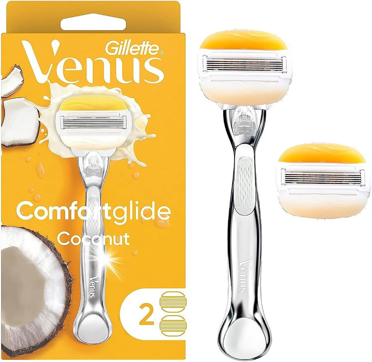 ژیلت ونوس 5 لبه اولای با رایحه نارگیلی ComfortGlide Olay Coconut