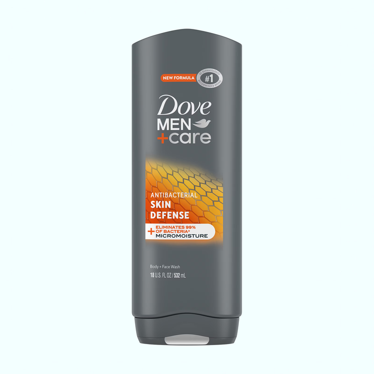 شامپو داو مردانه صورت و بدن، آنتیباکتریال اسکین دیفنس - Body + Face Wash 532 ml