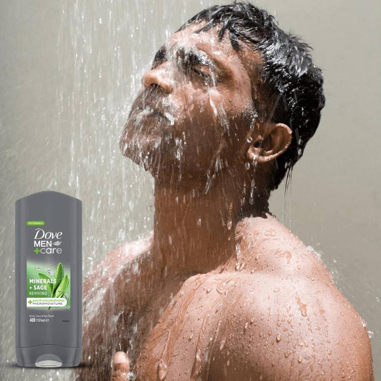 شامپو داو مردانه صورت و بدن، مینرالز + سیج رِوایوینگ - Body + Face Wash 532 ml