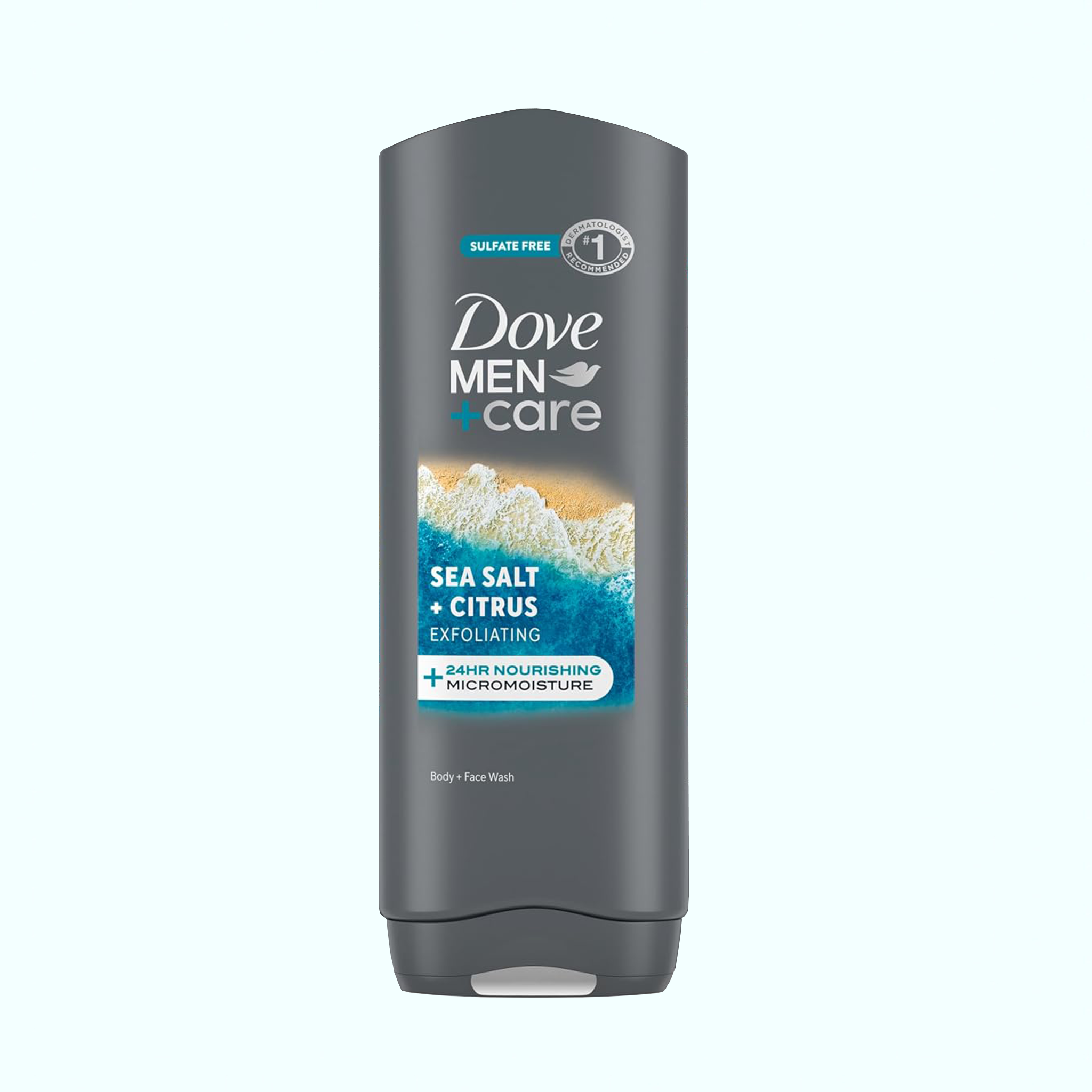 شامپو داو مردانه صورت و بدن، نمک دریا + مرکبات لایه‌بردار - Body + Face Wash 532 ml
