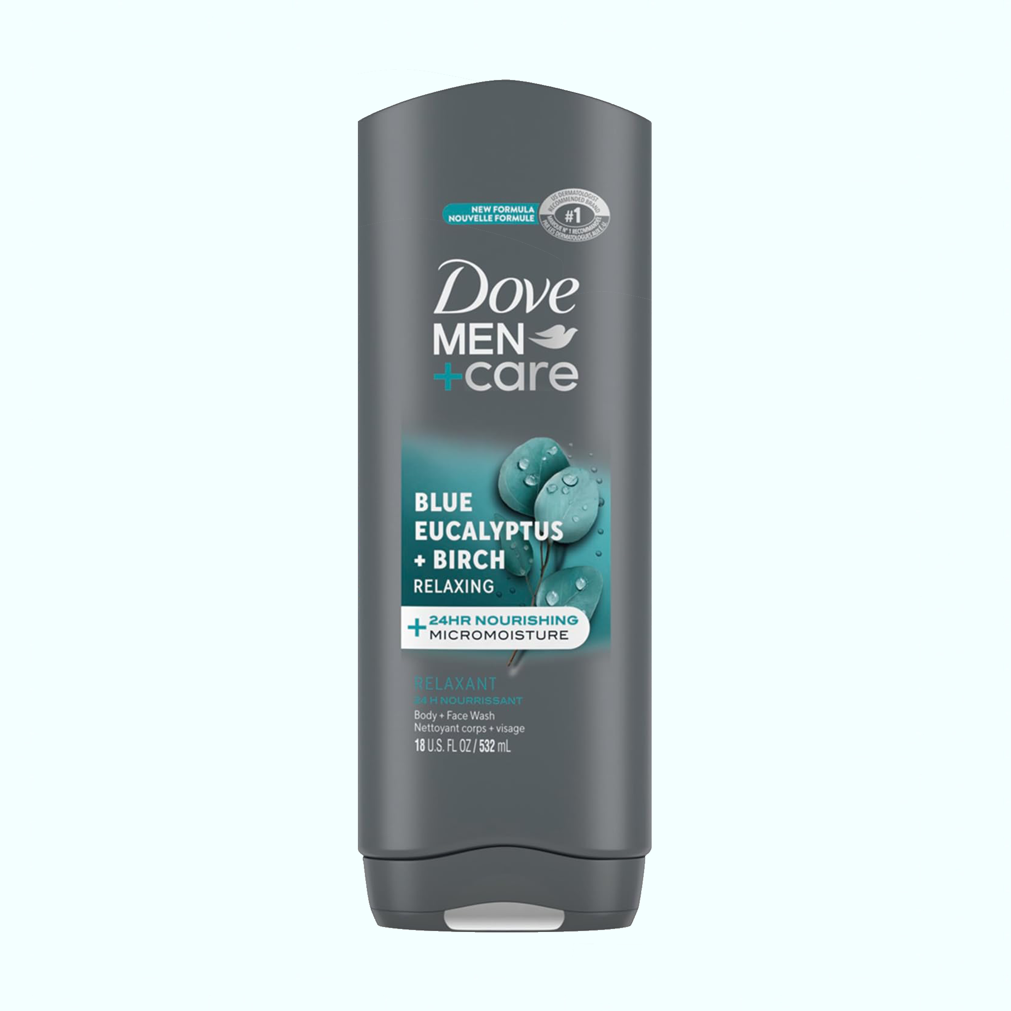 شامپو داو مردانه صورت و بدن، اکالیپتوس آبی + بید آرام‌بخش - Body + Face Wash 532 ml