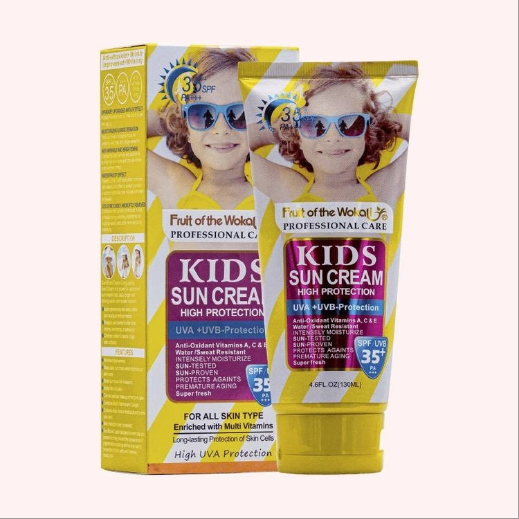 کرم ضدآفتاب کودکان Wokali Kids SPF 35 + UVB