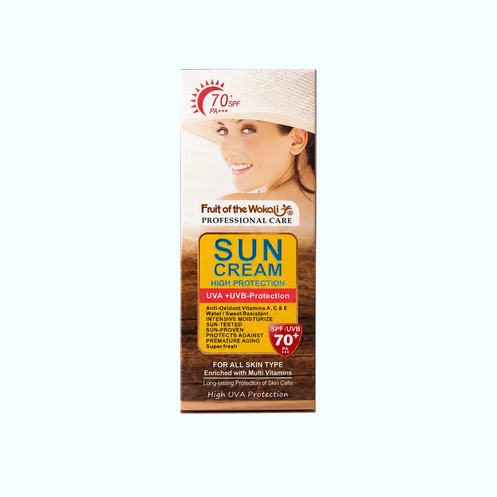 کرم ضدآفتاب Wokali Sun Cream SPF 70+ UVA+UVB High Protection