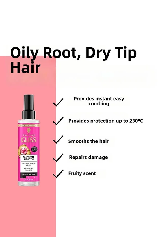 اسپری دوفاز مو گلیس شوارزکوپف Supreme Length