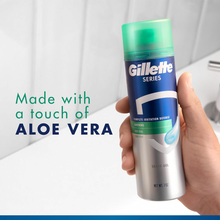 ژل اصلاح میلیلیتر Gillette Series Soothing Aloe Vera Sensitive - 200