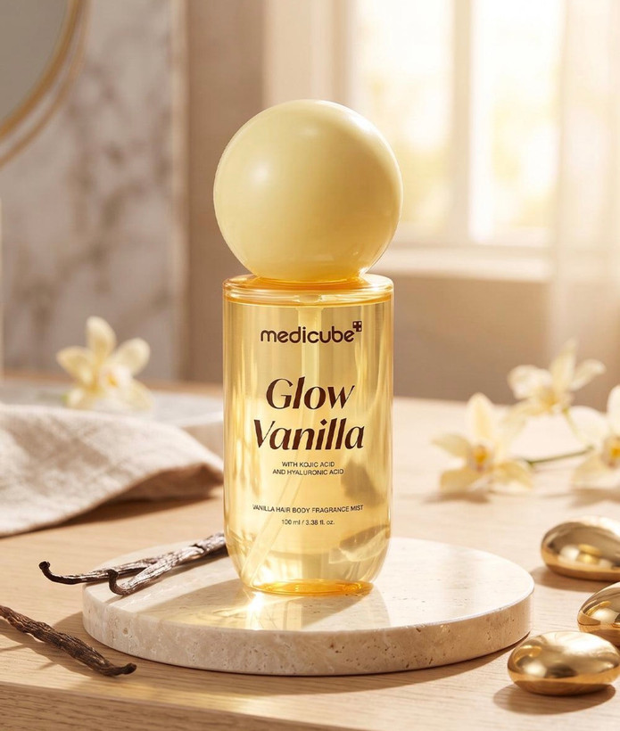 میست خوشبوکننده مو و بدن Glow Vanilla گلو وانیلا مدیکیوب حجم ۱۰۰ میل