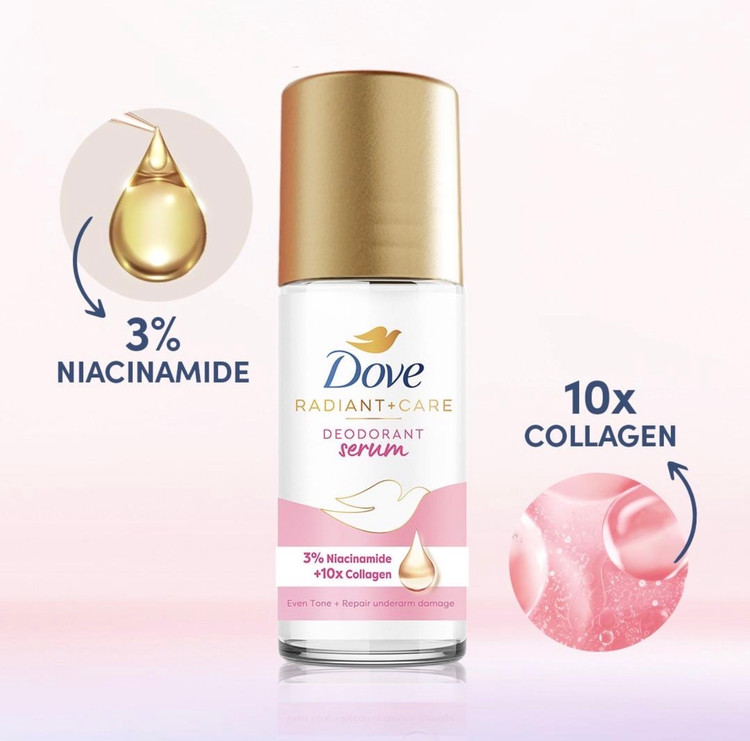 مام سرمی داو صورتی کلاژن مدل Radiant + Care حجم ۴۵ میل